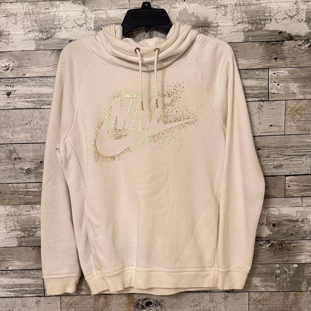 Nike Women's Cream Cowl Neck Hoodie